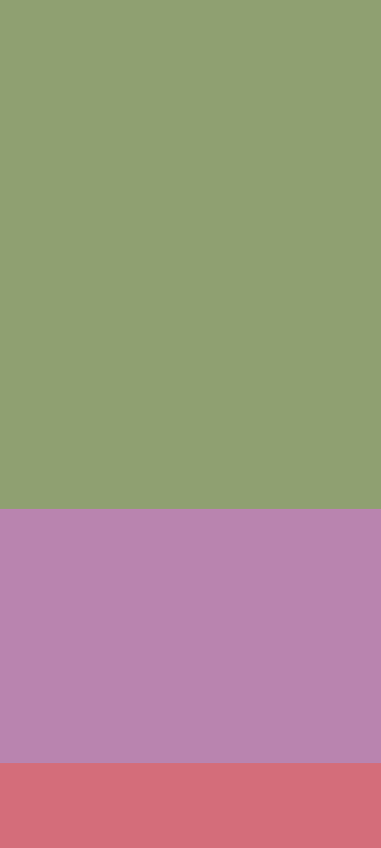 Sage-led wallpaper: sage green fills the largest area, with lilac and dusty rose beneath.